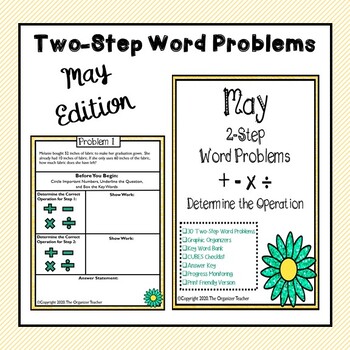 Preview of 2-Step Word Problems All Operations (May Edition)