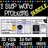 2 Step Word Problems BUNDLE | Task Cards, Exit Tickets, As