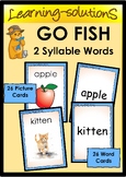 2 Syllable Words Card Game - GO FISH - Designed for DIFFER