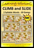 2 Syllable Words Game - CLIMB and SLIDE - 10 Boards/250 Wo