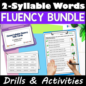Preview of Multisyllable Words Reading Fluency BUNDLE  Orton-Gillingham Fluency Grids