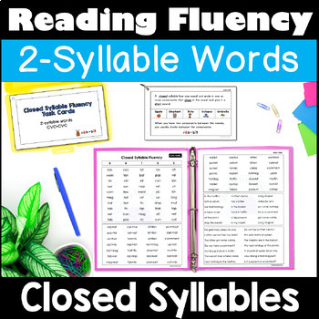 Preview of 2 Syllable Words Reading Fluency Grids & Drills Short Vowels | Orton Gillingham