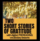 2 THANKSGIVING Short Stories: PDF LINKS INTRO and Vocab St