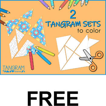 Preview of 2 TANGRAM SETS TO COLOR