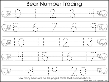 Numbers Tracing for Preschoolers 1-20 V2 Graphic by kenza