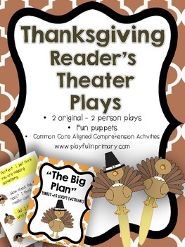 Preview of Reader's Theater Plays: Thanksgiving: 2 Parts/ 2 Plays