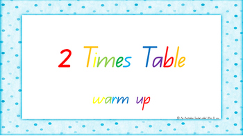 Preview of 2 Times Table Warm Up ACARA C2C Common Core aligned PowerPoint