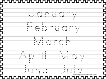 months of the year handwriting teaching resources tpt