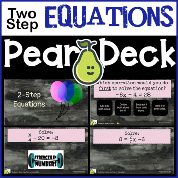 Preview of 2 Two-Step Equations Digital Activity for Pear Deck/Google Slides