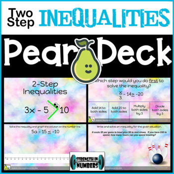 Preview of 2 Two-Step Inequalities Digital Activity for Pear Deck/Google Slides