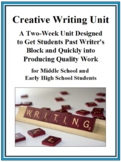 2-Week Creative Writing Unit - Steps to Produce Quality Work