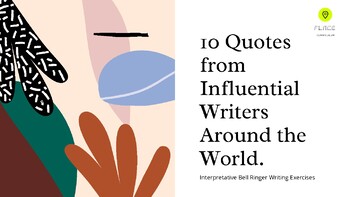 Preview of 2-Week Influential Writers Quotes Interpretative Bell Ringer Presentation
