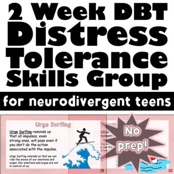 Preview of 2 Week No Prep DBT Distress Tolerance Group for Neurodivergent Teens