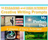2 Weeks of DAILY WRITING PROMPTS! Engaging, Creative, Fun!