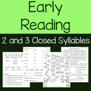 Preview of 2 and 3 Closed Syllables Lessons & Reading Passages and Comprehension Questions