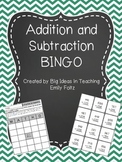 2 and 3 Digit Addition and Subtraction BINGO - 9 Different