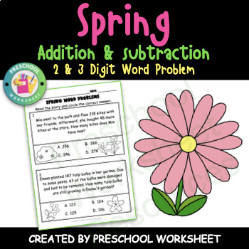 Preview of 2 and 3 Digit Addition and Subtraction Word Problems