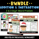 2 and 3 Digit Addition and Subtraction Word Problems | Chr