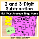 2 and 3 Digit Subtraction Game with Regrouping - Bingo