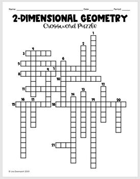 2 and 3 Dimensional Geometry Crossword Puzzles by Lisa Davenport