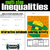 2 and Multistep Inequalities St. Patrick's Day Coloring Ac