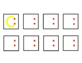 OT 2" boxes tracing/copying: Letter C (dot cues)