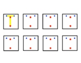 OT 2" boxes tracing/copying: Letter T (dot cues)