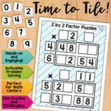 2 by 2 Factor Puzzles Math Centers Math Tiles