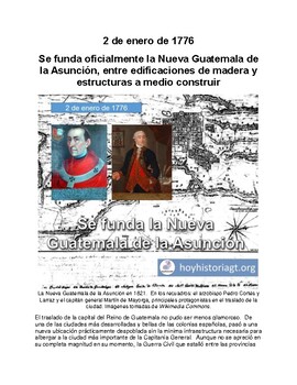 2 de enero de 1776: se funda la Nueva Guatemala de la Asunción by ...