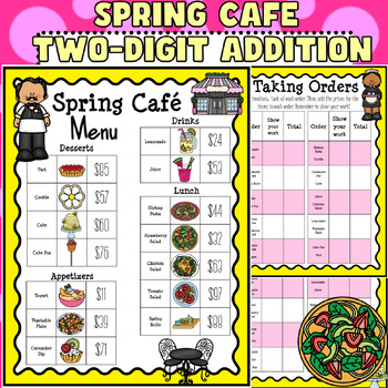 Preview of Spring Cafe: Two-Digit Addition