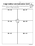 2-digit Addition and Subtraction QUIZ