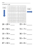 2 digit addition on a hundred chart