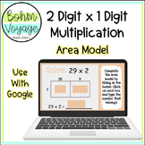 2 digit by 1 digit Area Model Multiplication Google Slides