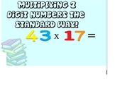 2 digit multiplication Smart Board walk through with group