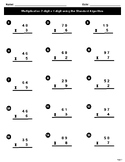 2 digit x 1 digit Multiplication Standard Algorithm