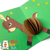 2 for 1 - 3d Paper Reindeer Craft - Ornament or Pop Up Car