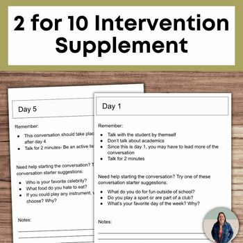 Preview of Behavior Intervention for Special Education the 2 for 10 Intervention Supplement