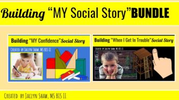 Preview of SEL ACTIVITIES 2 in 1 "Building My Social Story" Bundle