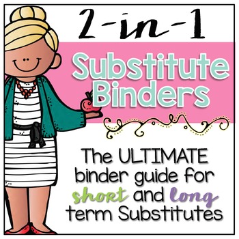 Preview of Substitute Binder EDITABLE { for Short and Long Term Subs } Melonheadz
