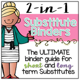 Substitute Binder EDITABLE { for Short and Long Term Subs 
