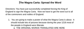 Preview of 2 in 1 Magna Carta: Skit plus Poster Activity