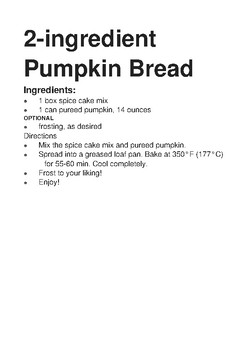 Preview of 2-ingredient Pumpkin Bread