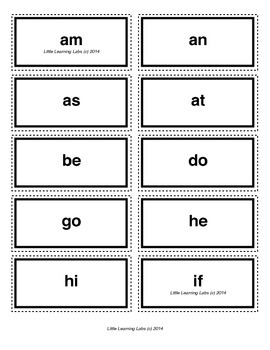 2 Letter Vocabulary Spelling Sight Words Cards For Prek Primary Kindergarten