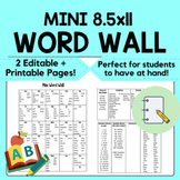 2-page Mini Word Wall (8.5x11 Printable for students!)