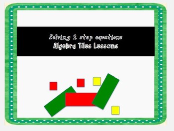 Preview of 2 step equations with Algebra Tiles Lessons