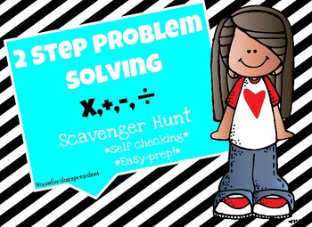 Preview of 2 step problem solving (using all 4 operations) Scavenger Hunt