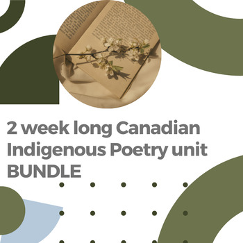 Preview of 2 week Indigenous Canadian Poetry: BUNDLE with unit exam included for EFP/NBE