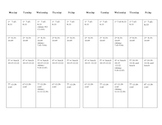 2 week Schedule for Block Scheduling