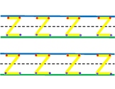2" wide lined uppercase letter Z tracing work sheet
