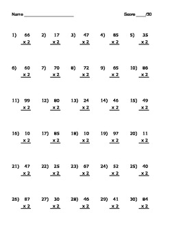 Great multiplication worksheets one digit by two digits